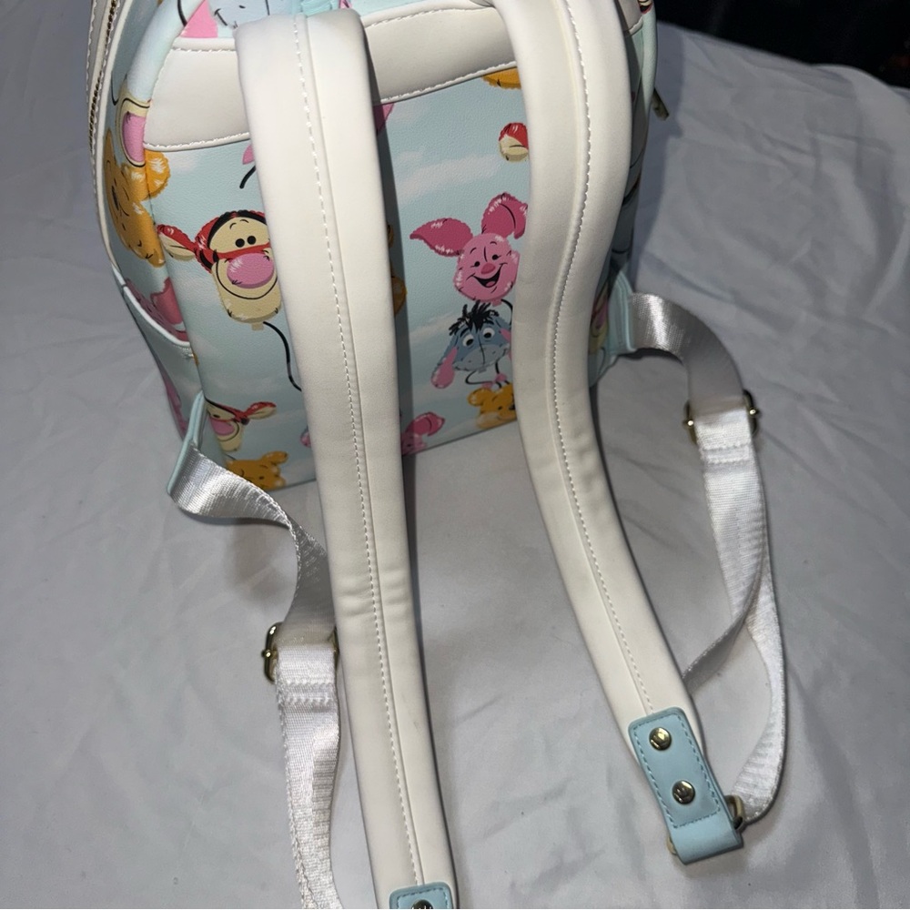 Loungefly Disney mini Backpack - Light Blue with Winnie the Pooh Characters - Picture 3 of 6